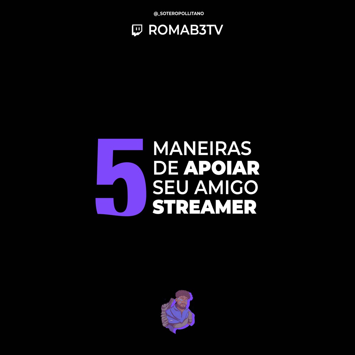 romarioalmeida_'s tweet photo. 5 maneiras de ajudar o amiguinho Streamer https://t.co/MSIjJuslzQ