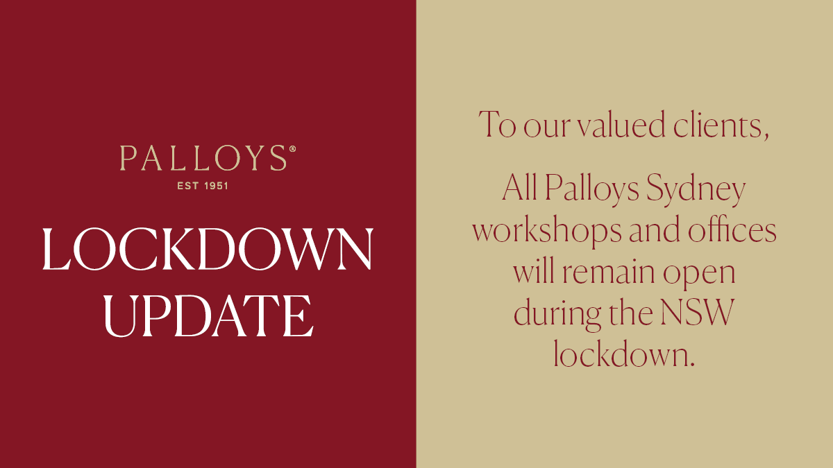 Palloysau's tweet photo. All Palloys Sydney workshops and offices will remain open during the NSW Lockdown.

We have instituted widespread COVID-safe measures throughout the business to maintain production and services to you.

Thank you for your support and patience during this time. https://t.co/9b0Q6fMB4e