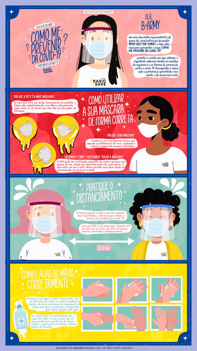 WingsBrazilBTS's tweet image. 🚨É muito importante que todos continuem seguindo os
protocolos de prevenção à covid-19:

- Use máscara, de preferência PFF2
- Faça o distanciamento físico
- Vacine-se
- E se puder, fique em casa

✨Ajude, doe ou divulgue
🔗armyhelptheplanet.com

@BTS_twt #BASICTOSAVE