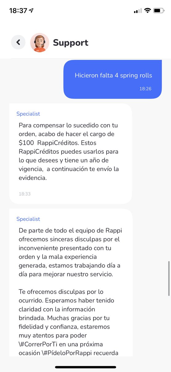pacosaracho's tweet photo. @RappiMexico me encanta el servicio, pero de vez en cuando se les olvida ponerme todo completo. Lo que no se dan cuenta es que el reembolso se lo que no llego no me quita el hambre, y no se diga el descontento. Ojalá hicieran algo más por sus clientes que solo reembolsar en Rap C https://t.co/E5pimsfaMy