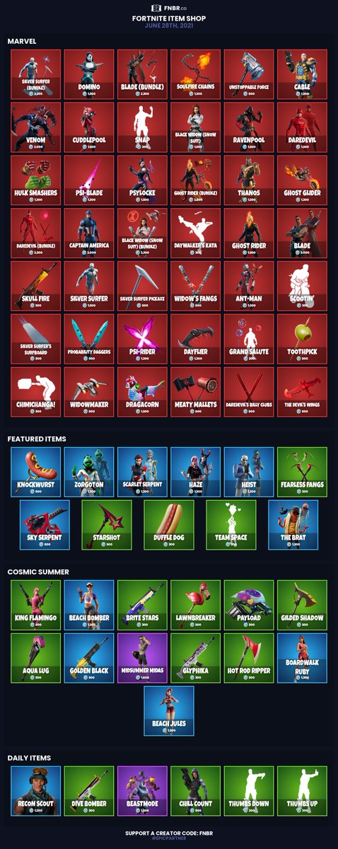 Fnbr Co On Twitter Fortnite Item Shop For June 28th 2021 Https T Co Nxpckxmqqb Use Creator Code Fnbr If You D Like To Support Us Epicpartner Set Personalised Reminders On Our Ios App Https T Co 2kmeb0k4z0 Https T Co Kkizke6cy0