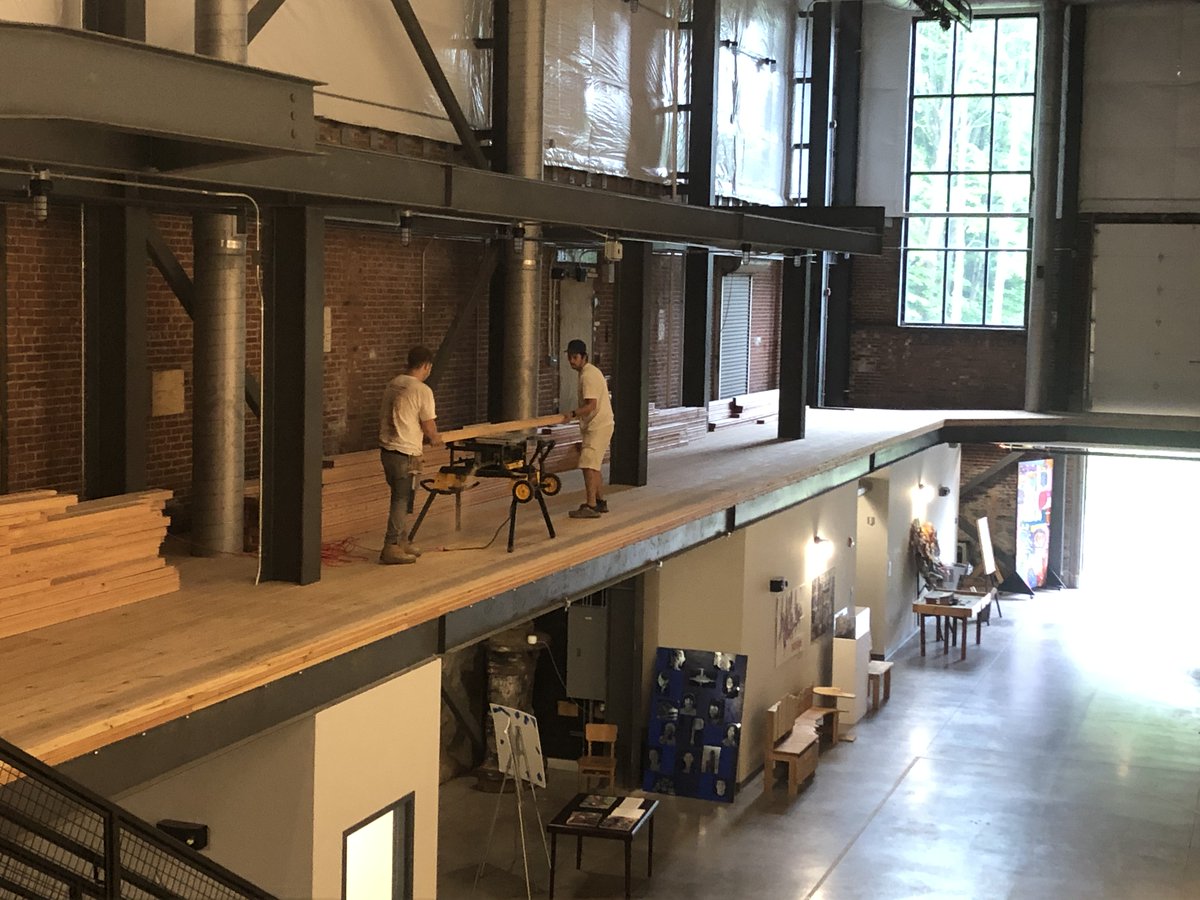 The wraparound platform construction is underway, and we are so AMPed up!