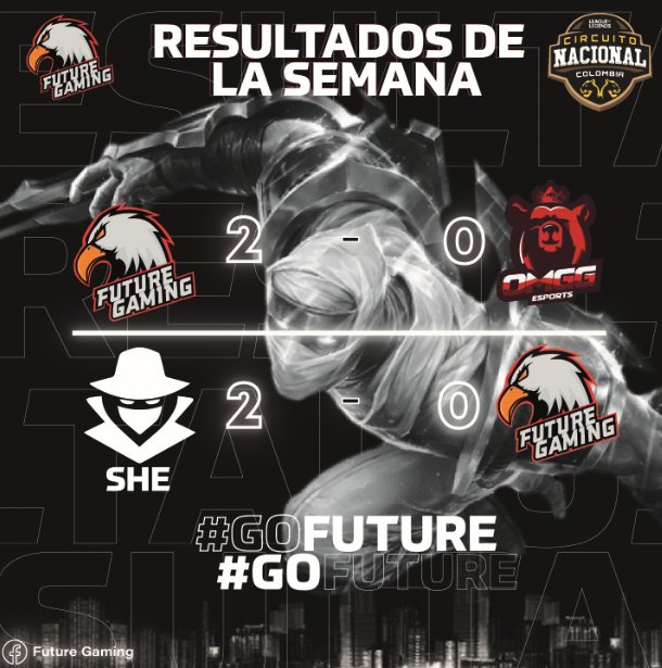 FutureGamingLan's tweet photo. Buenos queríamos presentarles los resultados que obtuvimos este sábado de Circuito Nacional, fueron unas muy buenas partidas donde nos enfrentamos a ex compañeros, amigos y bastantes jugadores ex profesionales. ❤🦅#GoFTG https://t.co/a6I3Ud6S4v