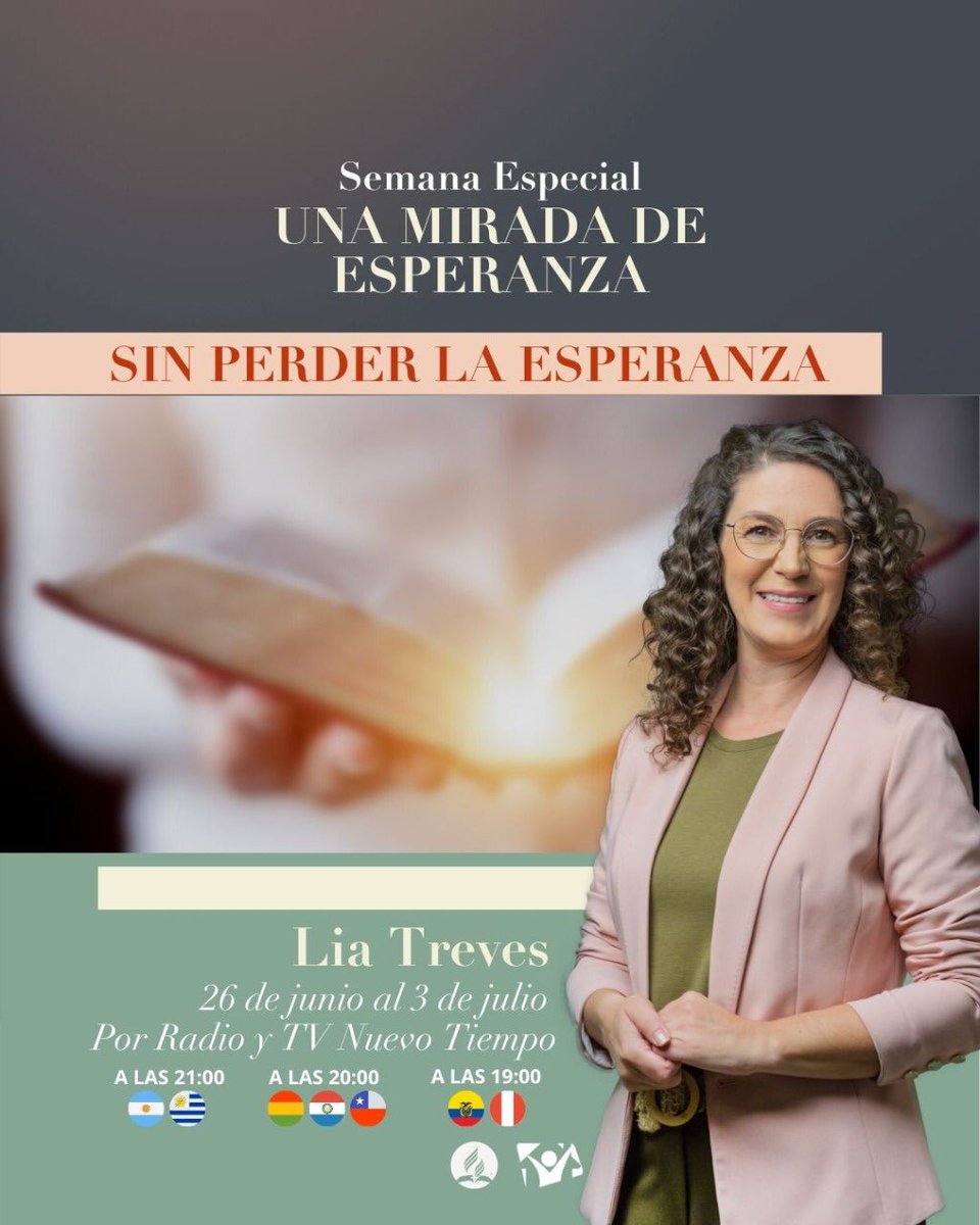 futuront's tweet photo. 🔴 Hoy vamos a descubrir todo sobre ese Dios en el cual podemos confiar.
📲 Hoy a las:
21:00 🇦🇷🇺🇾
20:00 🇧🇴🇵🇾🇨🇱
19:00🇪🇨🇵🇪
En la TV 📺 y Radio 📻 Nuevo Tiempo
#semanaespecial #evangelismofemenino #unamiradadeesperanza #saludmental #sentimientos #noteconformes #Jesusquieredartemas https://t.co/lq00Ud03tY