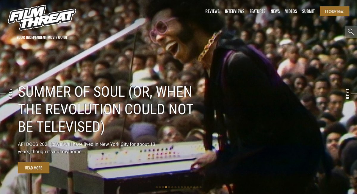 “It’s a sign of a good movie when it makes you think.” Lorry Kikta on the <a href="/AFIDOCS/">AFI DOCS</a> title Summer Of Soul (Or When The Revolution Could Not Be Televised).
filmthreat.com/reviews/summer… #AFIDOCS #FilmThreatAFIDocs #SummerOfSoul