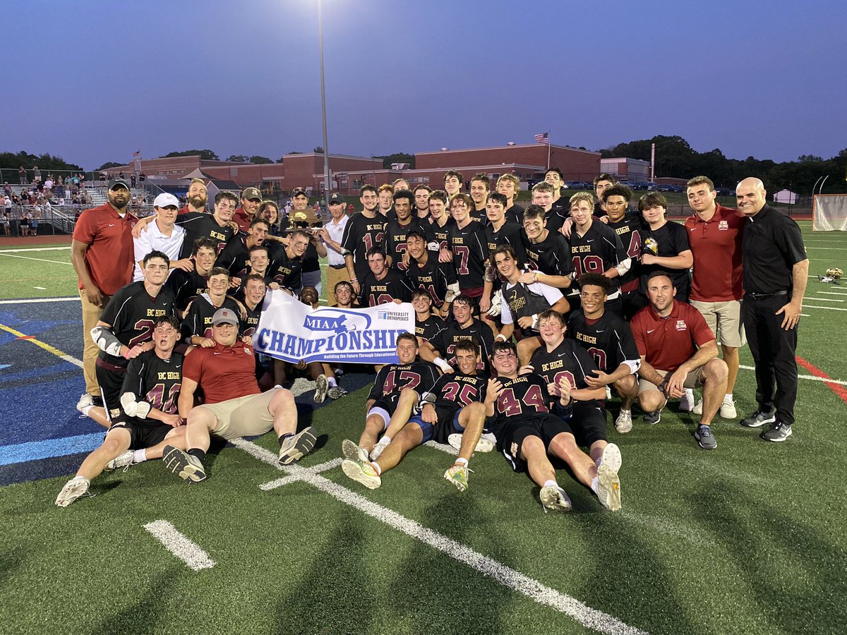 MIAA033's tweet photo. Congratulations to BC High Boys Lacrosse 🥍 your D1 South Sectional Champs!! 🌟 #gameonmiaa #OneTeamOneMIAA @BChighathletics @MIAASouthTD @miaa1131 Thank you @UnivOrtho for your partnership! https://t.co/oBj9SJp75l
