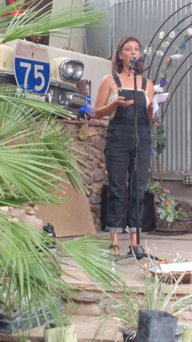 kmannis's tweet photo. Today (Sun. 6/27) was first live Science Cafe from the Bisbee Science Lab. There were almost 60 participants to hear Francesca Claverie and Perin McNelis give an amazing presentation on native plants and borderlands restoration. The talk was inspiring as well as insightful. https://t.co/zjbVfVKap4