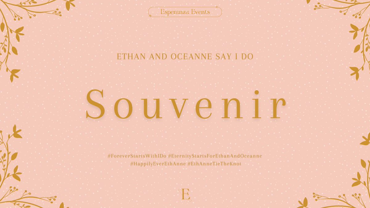 EthAnnEternity's tweet photo. ㅤ

                          Souvenirs
       #EternityStartsForEthanAndOceanne
       #EthAnneTieTheKnot

ㅤ https://t.co/cKAP1JQF7q