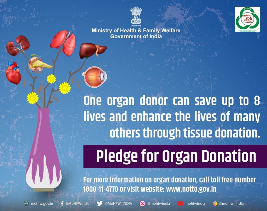 Be an Organ Donor, for the cause of humanity. Pledge today #OrganDonation.  #SwasthaBharat
<a href="/PMOIndia/">PMO India</a>
<a href="/drharshvardhan/">Dr Harsh Vardhan</a>
<a href="/AshwiniKChoubey/">Ashwini Kr. Choubey</a>
<a href="/mygovindia/">MyGovIndia</a>
<a href="/MoHFW_INDIA/">Ministry of Health</a>
<a href="/ROTTOGUWAHATI/">ROTTO Guwahati</a>
<a href="/EastRotto/">ROTTO EAST</a>
<a href="/Sotto_JandK/">J&K SOTTO</a>
<a href="/OdishaSotto/">SOTTO ODISHA</a>
@RottoSotto
<a href="/JaipurSOTTO/">SOTTO Jaipur</a>
<a href="/BiharSotto/">SOTTO Bihar</a>
<a href="/GujaratSotto/">SOTTO GUJARAT</a>
<a href="/Rotto_Mumbai/">ROTTO-SOTTO MUMBAI</a>