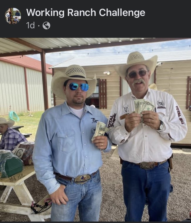 PepperStewart's tweet photo. Dollar Dollar Bills Y’all!  
Picked up some cash in the Ranch Roping event this weekend 💴 #pepperstewart #wrc #cactusropes #totalfeed #masterhattersoftexas #Wrangler #cactussaddlery #stallhigh https://t.co/5eKR59ado9