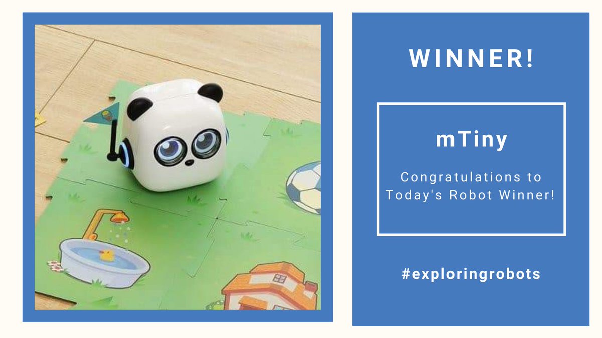 edfortech's tweet photo. Thank you to everyone who entered our Robot Giveaway today! We are excited to share that @Cncdky has won an mTiny! Congratulations, and have fun #exploringrobots! Visit our virtual #ISTELive booth to learn how you can be tomorrow's winner. 

https://t.co/X9hdfLpfwi https://t.co/95XSOFNi2k