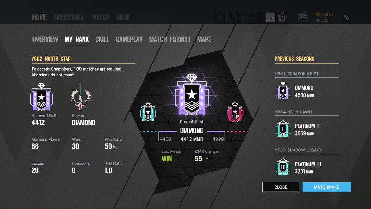 Countrex_R6's tweet image. Que se haga tradición que lo unico que comparta en twitter sea cuando diamanteo @r6_alvin mi compare aportó sus 200 puntos en duoQ, creditos para ti bb