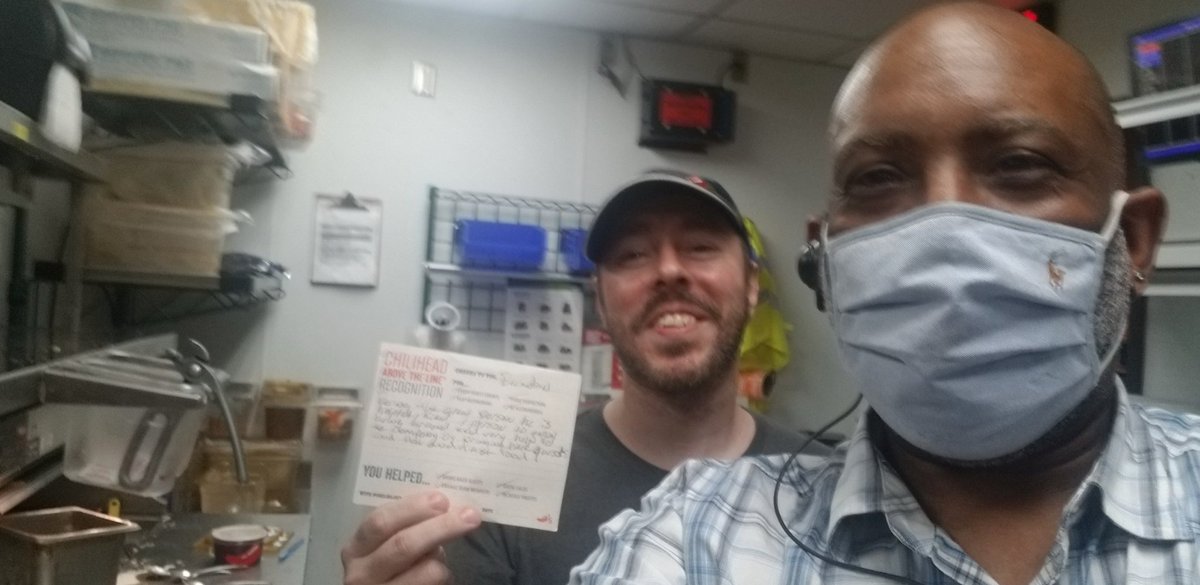SuperStone17's tweet photo. ATL by leader Greg Maxie to Ashley and Brandon Lee! Great job with the focused recognition and helping build a better culture! @TheChad_Chilis #chilisbellevue #ChilisBingo @jacksextonchili @Chilis https://t.co/vSsbsMUl0o
