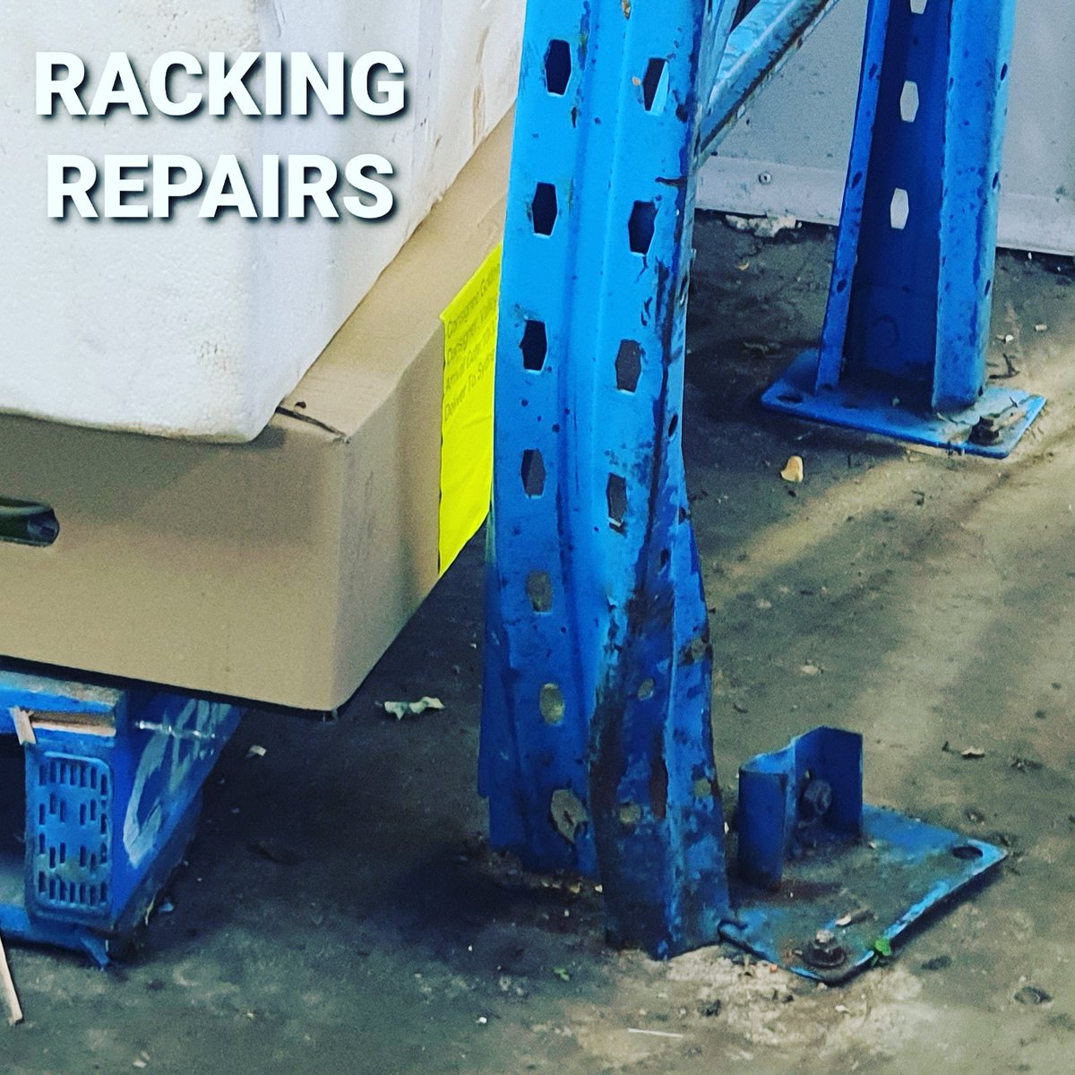 mywarehouse_au's tweet photo. This is not ok under any circumstances. Damage to your #palletracking can cause serious injury to staff, can cause damage to your products and can kill production time. Get your racking professionally inspected and maintained at least on a yearly basis. We can help, DM us. https://t.co/iDJLgbszyT