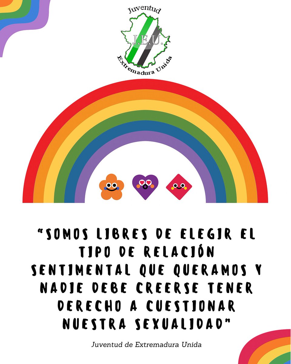 📆 Desde JEU conmemoramos el Día Internacional del Orgullo. Los derechos humanos pertenecen a todos y nuestra dignidad intrínseca no debe verse afectada por nuestra orientación sexual. #libertadsexual #derechoshumanos #diainternacionaldelorgullo