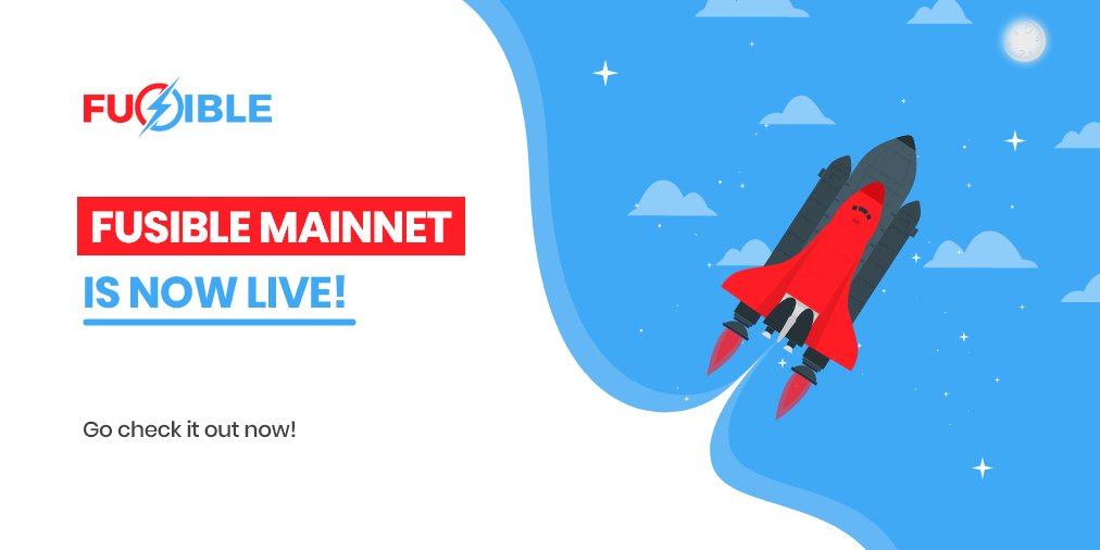 fusibleio's tweet photo. Hello $FUSII Community
The wait is finally over! 
The #Fusible Mainnet is live now
Check it out here and let us know your thoughts! https://t.co/65EqUnCfB6

#MainnetLaunch #Mainnet #NFTCommunity #NFTArtists #NFTCollectors #NFTArt #SundayVibes https://t.co/0uEn53hHq6