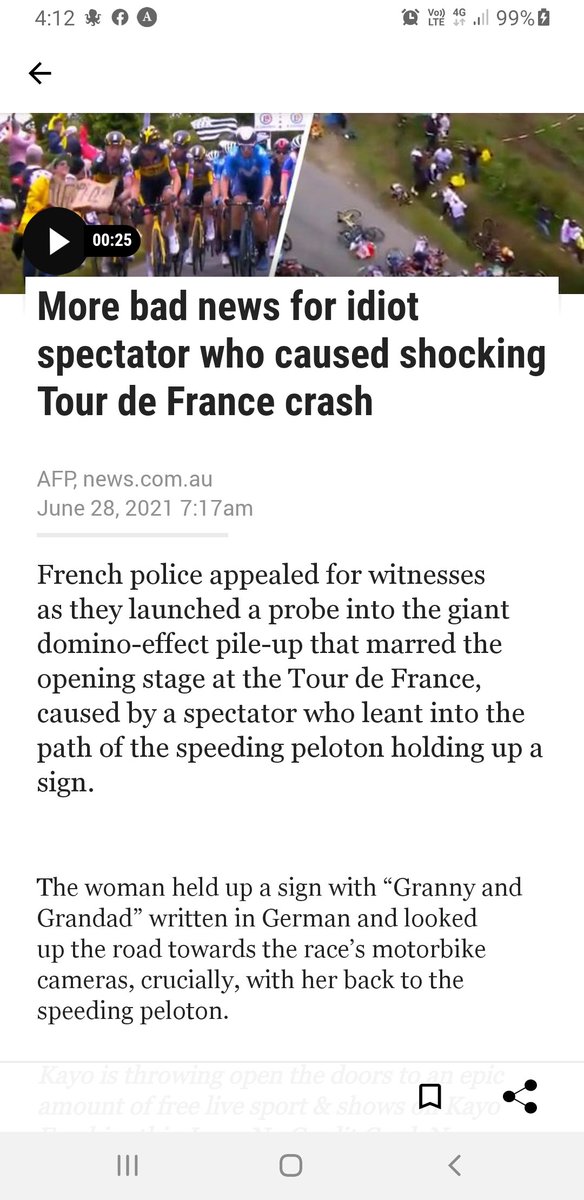 I despair with current #journalism. The sign held up at the #TourDeFrance by the idiot in a yellow raincoat isn't in German as stated in this article on <a href="/adelaidenow/">adelaidenow</a> but in French "Go Grandpa &amp; Grandma" 
#Adelaide