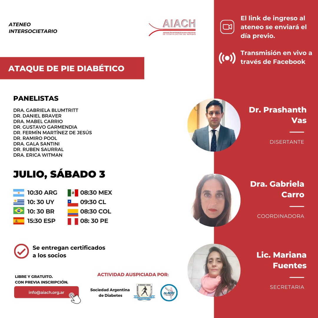 PrashVas's tweet image. Thank you, Gabi Carro and AIACH for focussing on the challenges of #diabetesfoot in South America.
#BetterCare #KingsDFC

@DFOOTInternati1 @DiabetesKings  @DGArmstrong @jmills1955 @Ariel_Odriozola @CristobMorales @tupieytobillo 

aiach.org.ar