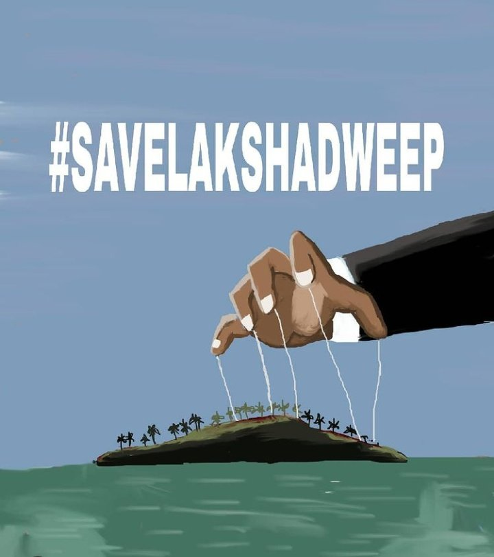 Kractivist's tweet photo. Corporate imperialism by the Patel administration is a direct attack on the habitation of Lakshadweep’s residents.#SaveLakshadweep #RevokeLDAR #StandWithLakshadweep https://t.co/WoGLb9b9Rj