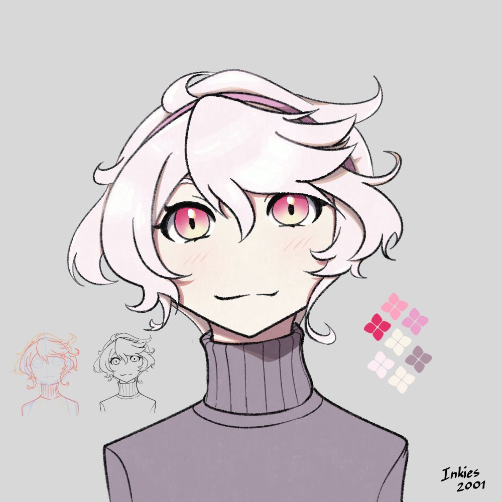 inkies2001's tweet photo. I'm back with my daily posts, miss me?

Laby feels like a turtleneck person for me, so here goes. I guessed you could call this a modern AU.
#Elsword https://t.co/R69NYkkmkD
