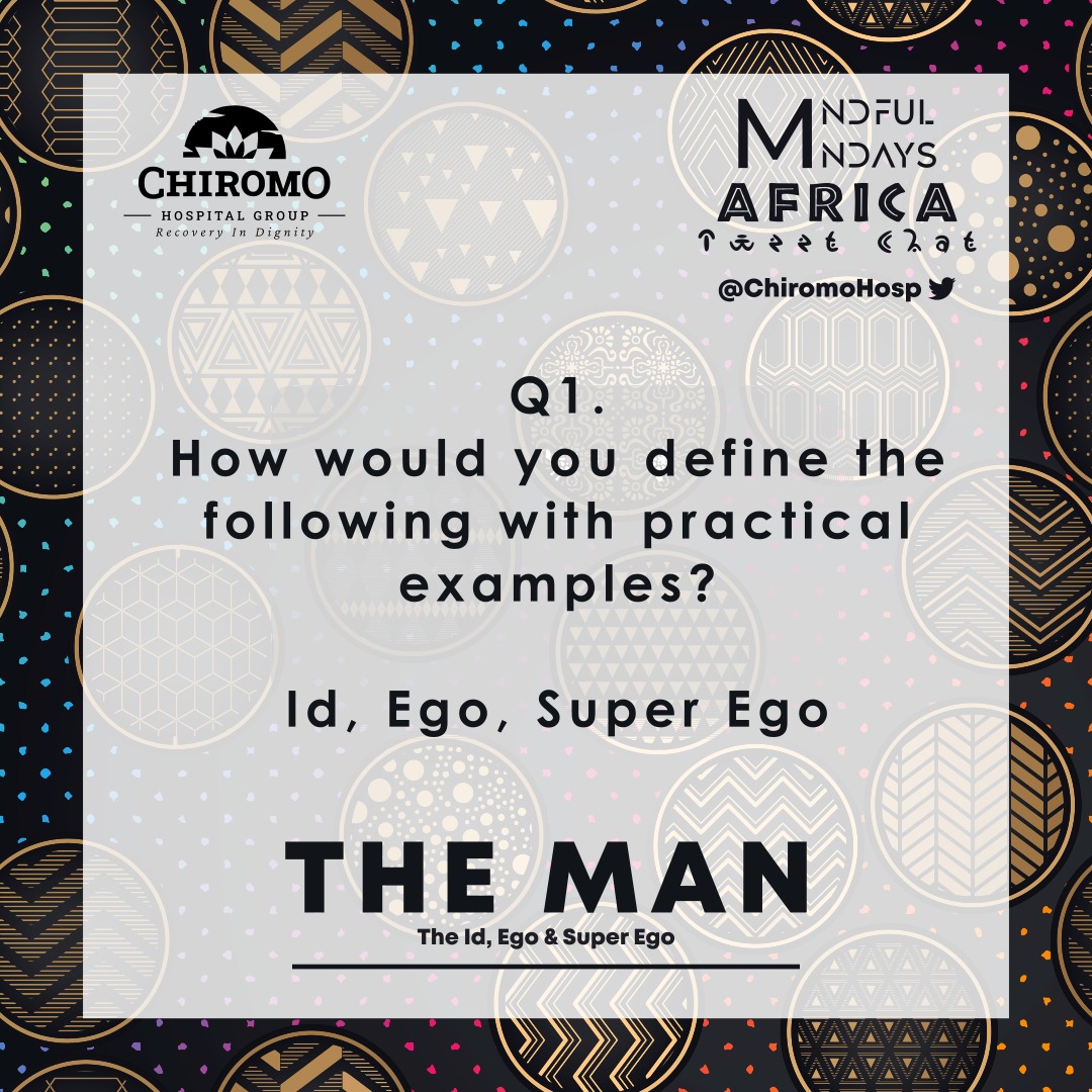 Q1: How would you define the following with practical examples?
a) Id
b) Ego
c) Super Ego?

#YourMentalHealthFirst