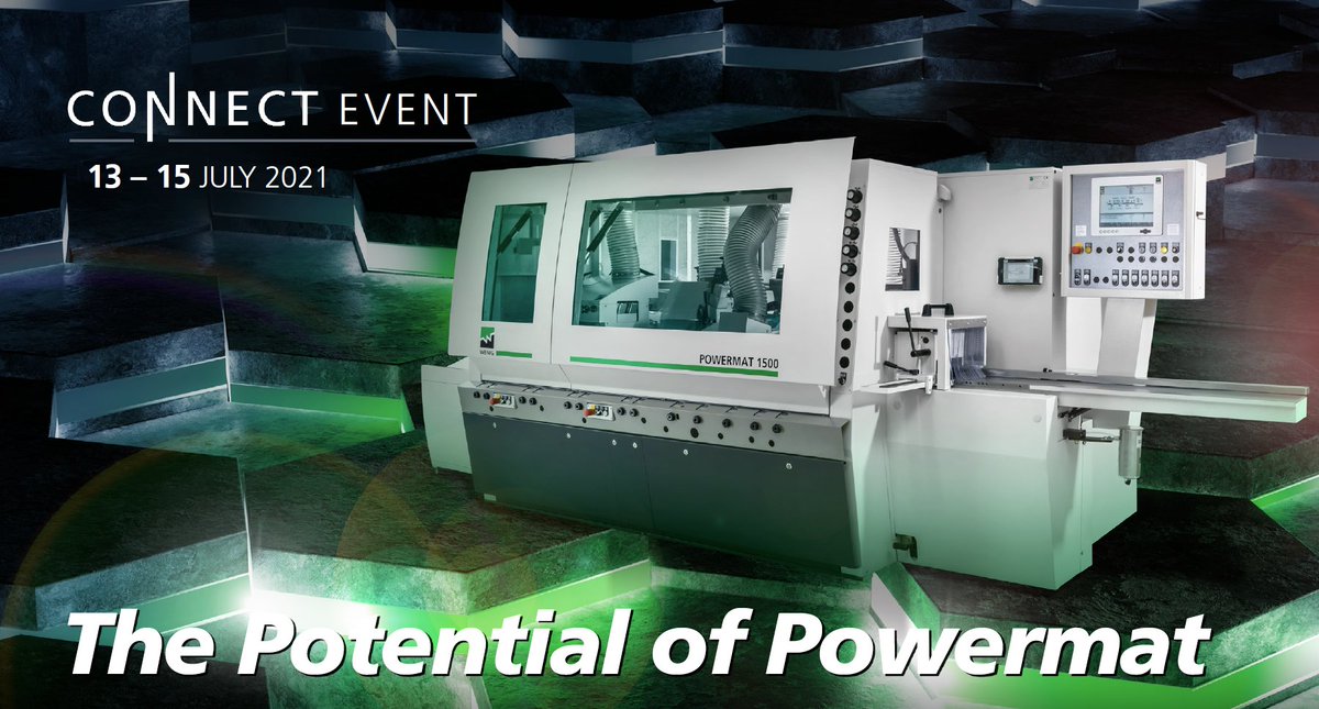 *The Potential of Powermat*

13-15th July • 10am-4pm 

Whether you’re an existing Powermat user or yet to discover the potential a #Powermat moulder can bring to your business, #Weinig UK invites you to explore the possibilities this July. Register here: bit.ly/3iNoI6V