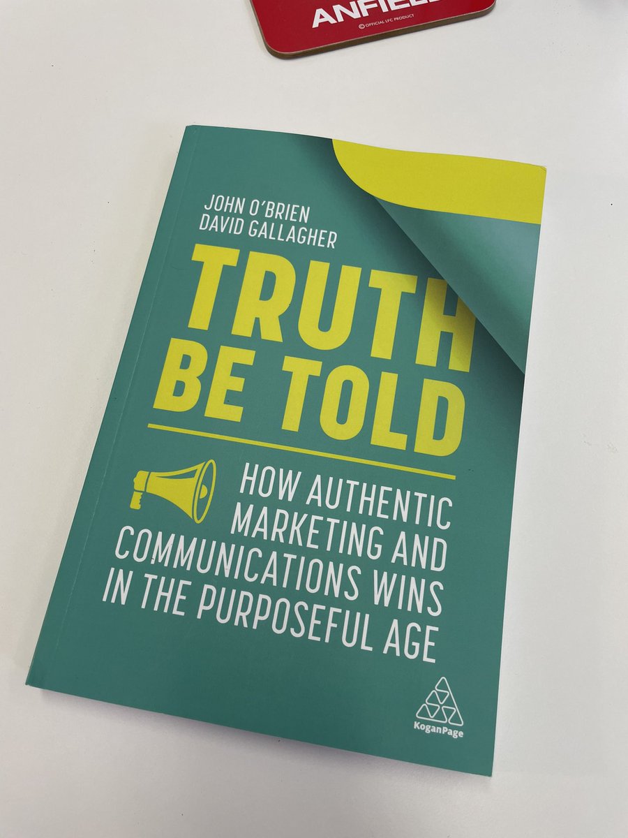 PaulMacKenzie_C's tweet photo. This week’s read: Truth Be Told: How Authentic Marketing and Communications Wins In The Purposeful Age by @TBoneGallagher Huge thanks to @wadds for the copy!! https://t.co/BaRU8mV4hD