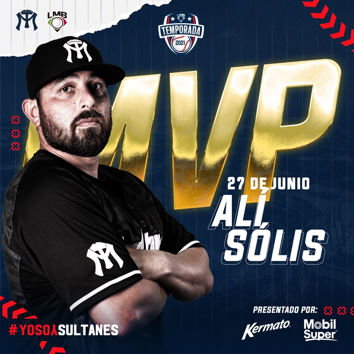 SultanesOficial's tweet photo. MVP, MVP, MVP 👏🏻

@aSoLis44 es el Jugador Más Valioso 🔥 en el triunfo ante @NacimosBravos 

#YOSOYSultanes ❤️⚾️ https://t.co/htYZ980HzF