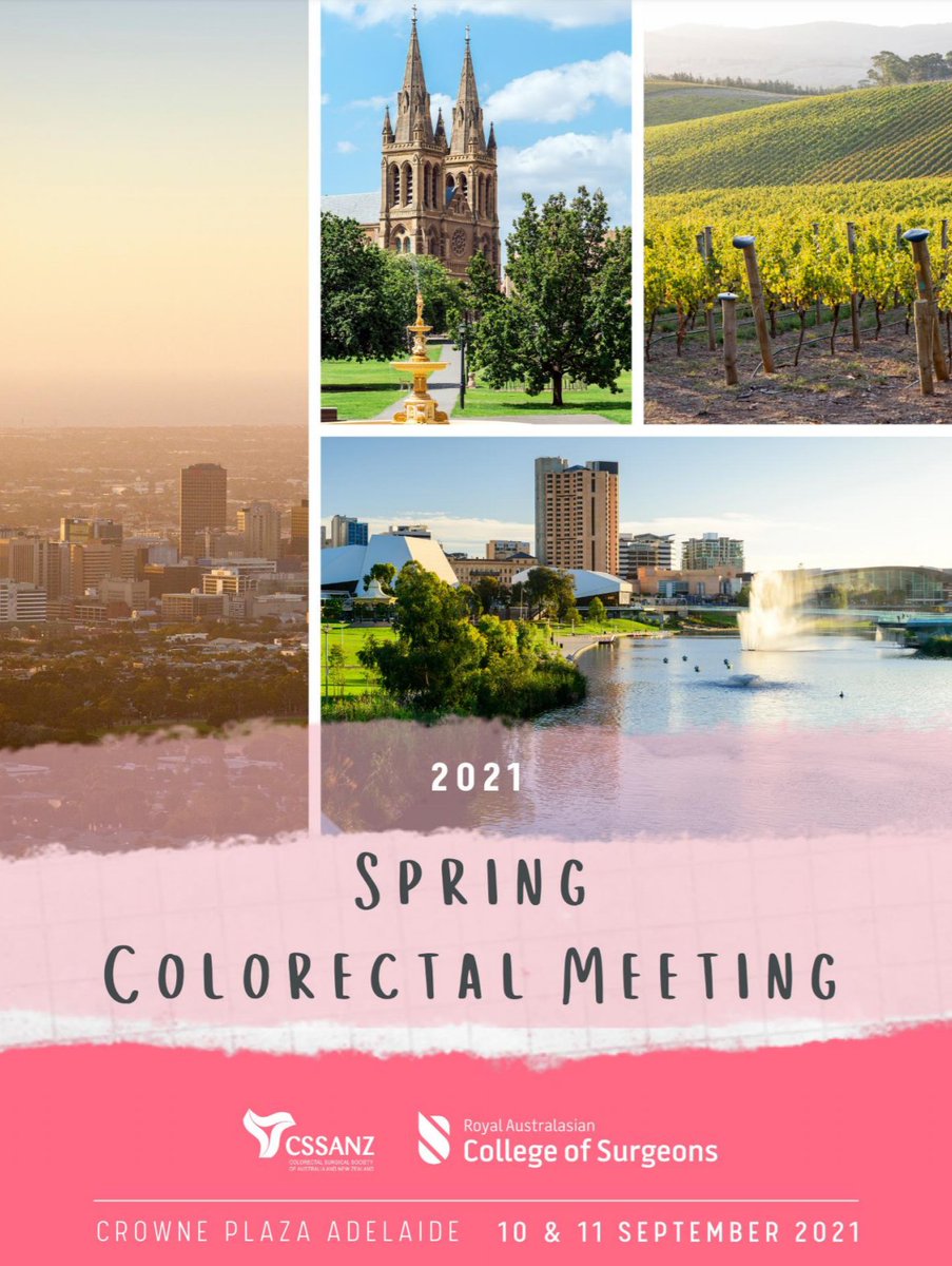 Colorectal Spring Meeting, Adelaide 10 -11 Sept 2021. Join us is person or virtually! …anz-spring-meeting.w.yrd.currinda.com