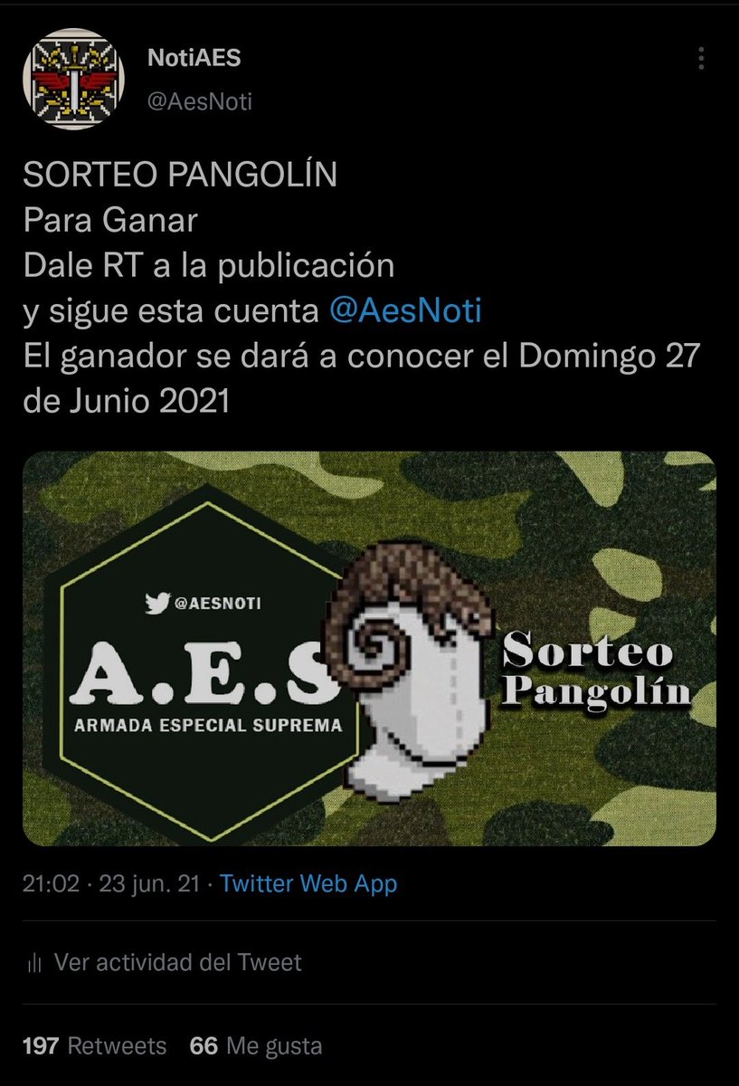 AesNoti's tweet photo. Ganador sorteo pangolin!🦎
@larahabbo50 
Felicidades!!💥💯
Tienes 24hrs para retirar tu premio en AES
(Dueño 96-josmel-96) pregunta por lica3105 o Diegojk12 

🥳🎉Suerte a todos en los próximos sorteos https://t.co/leOLNIJFv0