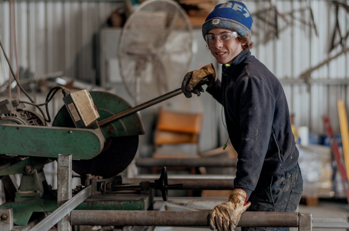 Great to have Cummins Area School student Ethan join us for work experience last week - same as his Dad did 26 years ago!  Ethan did a top job engineering a large implement shed and shearing shed.