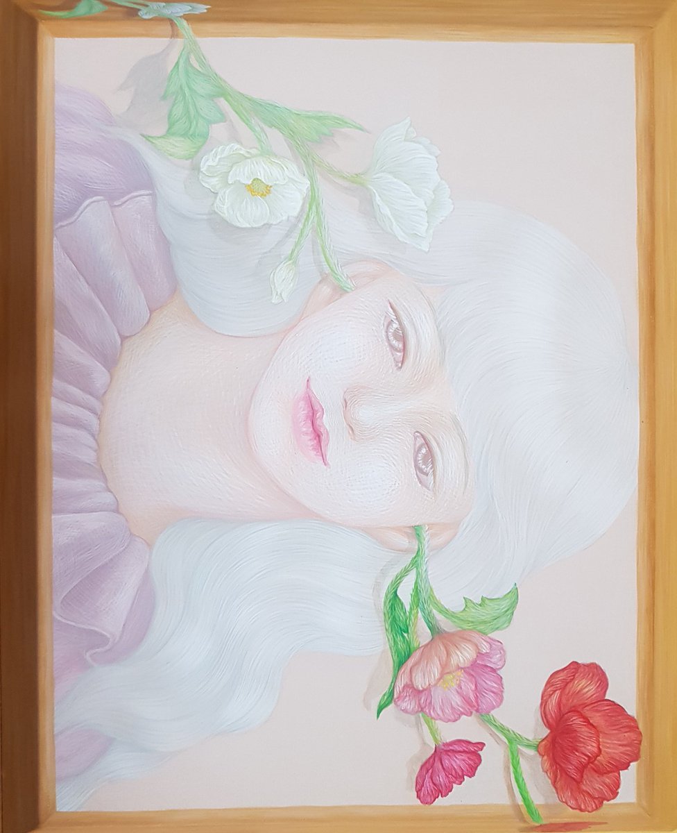 gwaja_house's tweet photo. <망각이 위안의 꽃으로 피어날 때까지>, gouache on canvas, 24×30cm, 2021 https://t.co/NFiI9ll9ZM