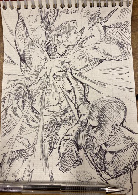 ボールペン一発描き 