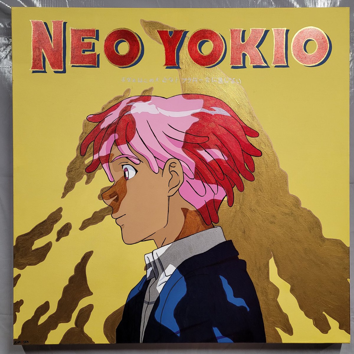#neoyokio painting I did of Kaz Kaan. All parts of Kaz and the background that overlap the mountain are done in metallics. 30'×30' instagram.com/zakosekart
@arzE #netflix #anime #vampireweekend #cartoon #kazkaan #toblerone