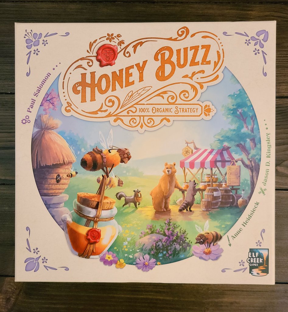 TableIt_'s tweet image. Some of the most pleasant art and highest quality production comes from Honey Buzz from @ElfCreekGames. We could sit here and gush about how great the worker placement and tile laying gameplay is but really you only need to know one thing. The worker bees are called Beeple. 10/10