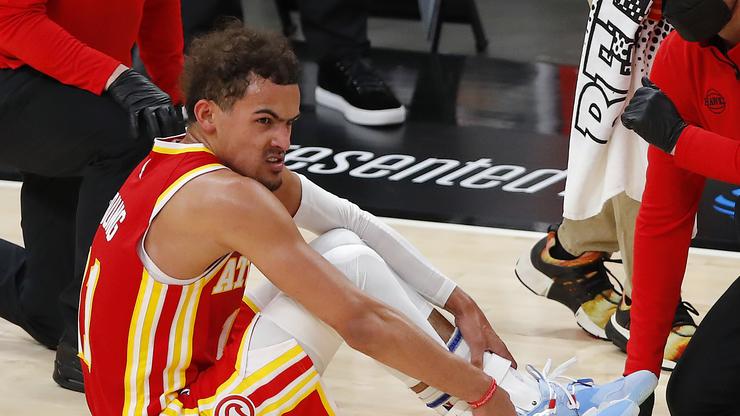 Trae Young injured his ankle