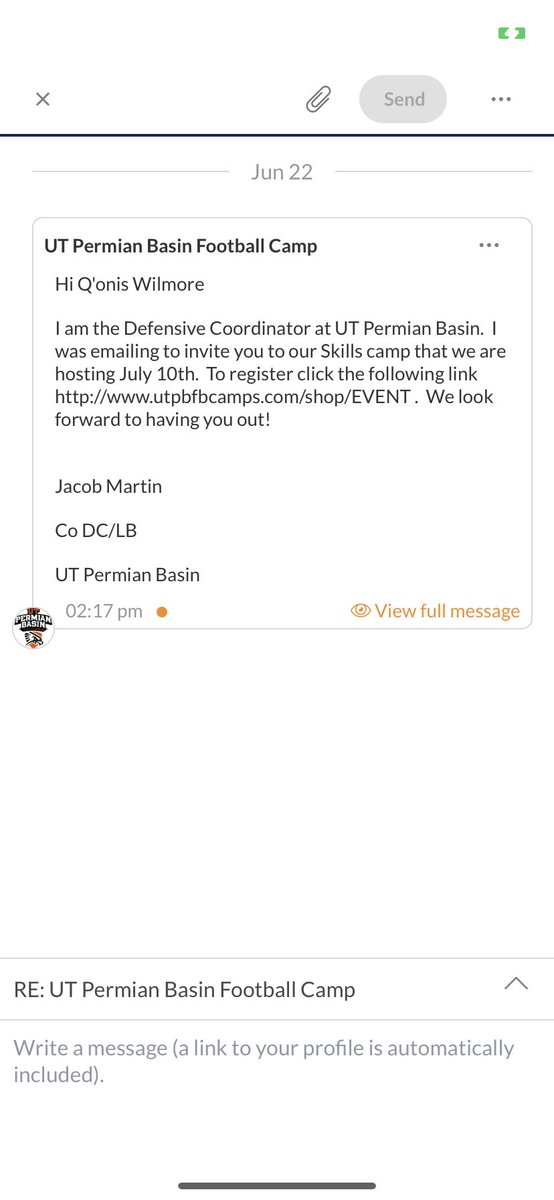 Qonis7's tweet photo. @OdessaTX @UTfootballHype @TexasFootball @FootballcampsPA @ProCamps Thank you for the invite💪🏾 https://t.co/wDrLwXJfzQ