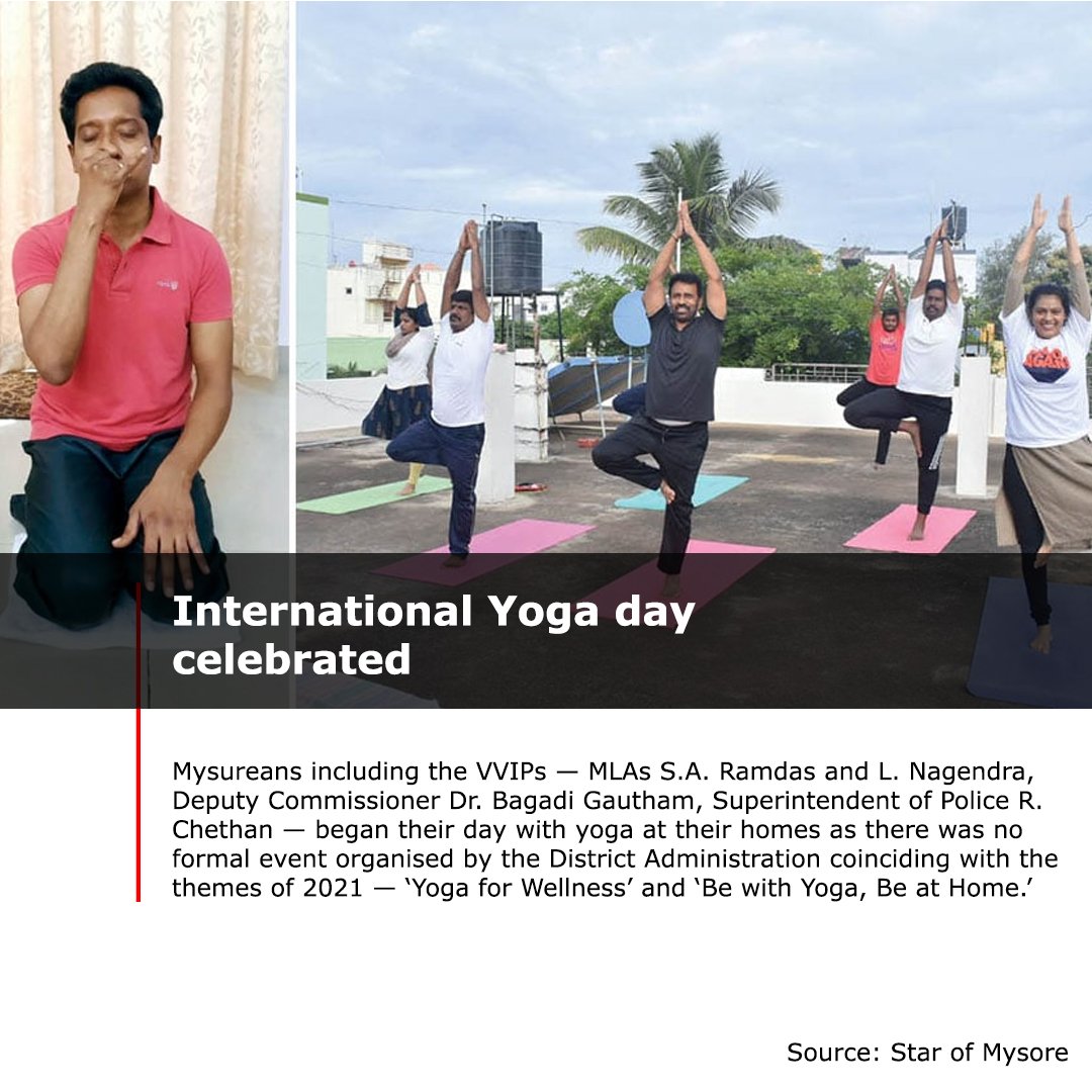 mysorecovid's tweet photo. Weekly top 5 from #NammaMysuru

#mysorecovidsupport #mysore #mysuru #weekly5 #karnataka #yogaday #DeltaVariant #LargestVaccinationDrive #mmcri https://t.co/MMtLA0RFbA