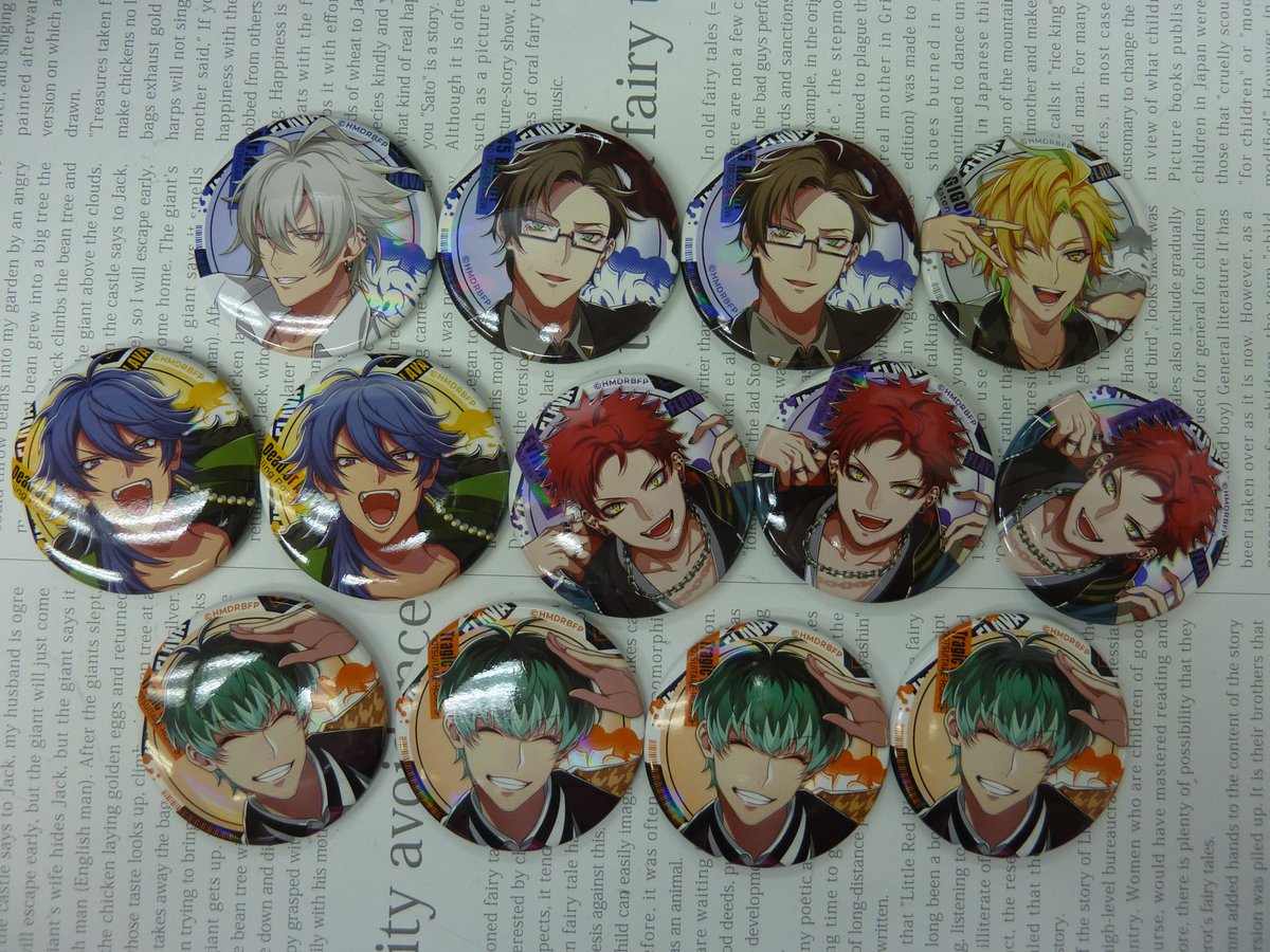 入荷情報】 「ヒプノシスマイク」 「Hypnosis Flava」缶バッジまとめて