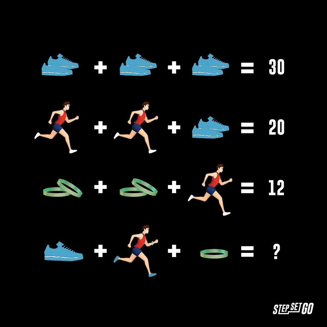 StepSetGo's tweet photo. How good is your math? Let us know! 👇🏻
.
.
.
#StepSetGo #SSG #SSGCoins #StepsTracker #Steps #Track #Walk #Walking #Fitness #Challenge #Spot #Friend #Test #Runner #Run #Math https://t.co/maGuzoFLms