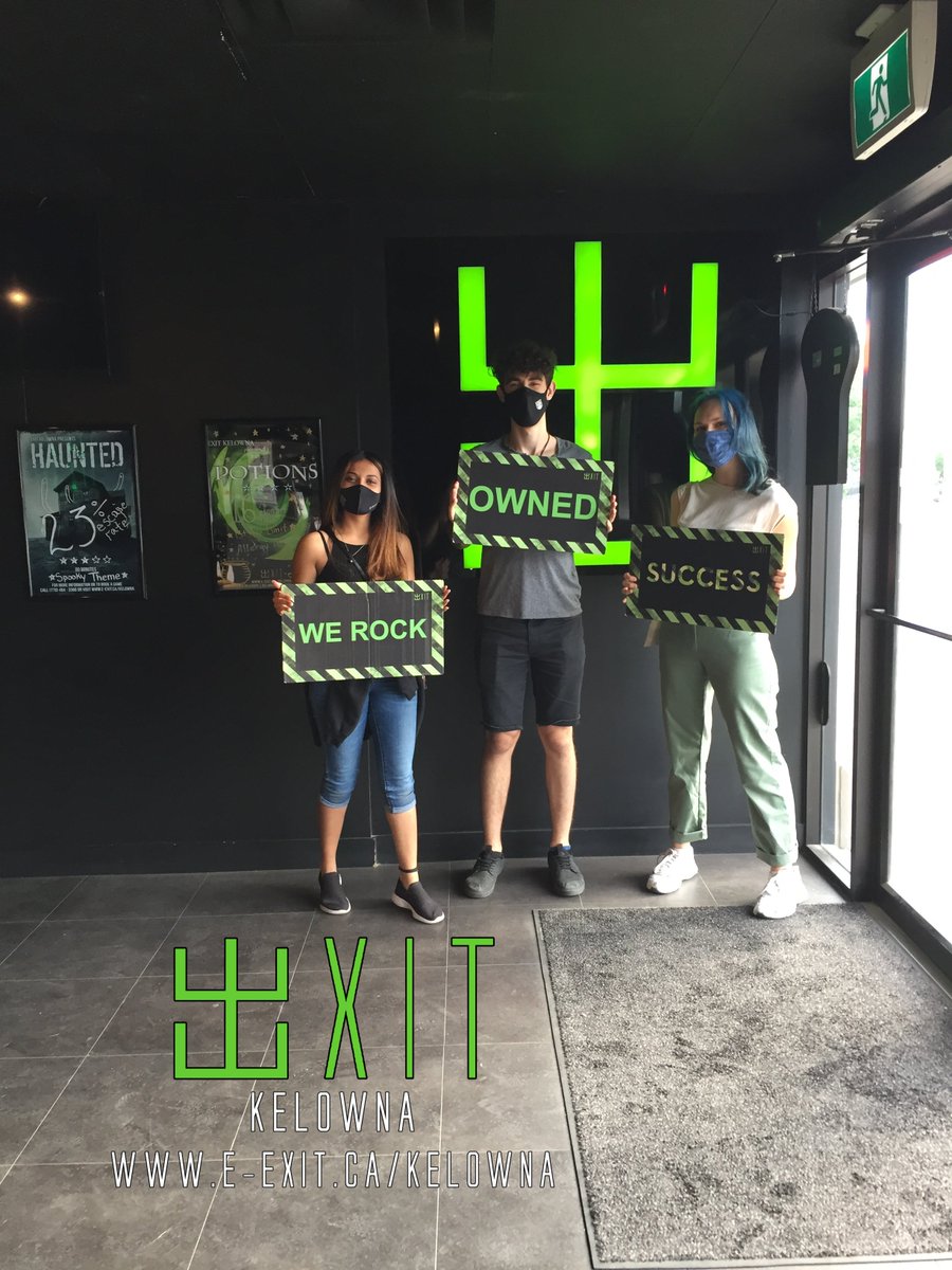 exitkamloops's tweet image. Here’s some of our awesome escapee’s from June 20-26 2021. Many failed and many succeeded! Test your wits today! #ExitKamloops #kamloopsescapegames
facebook.com/media/set/?set…