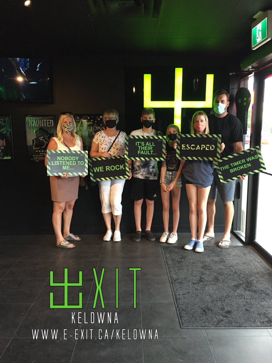 exitkamloops's tweet image. Here’s some of our awesome escapee’s from June 20-26 2021. Many failed and many succeeded! Test your wits today! #ExitKamloops #kamloopsescapegames
facebook.com/media/set/?set…