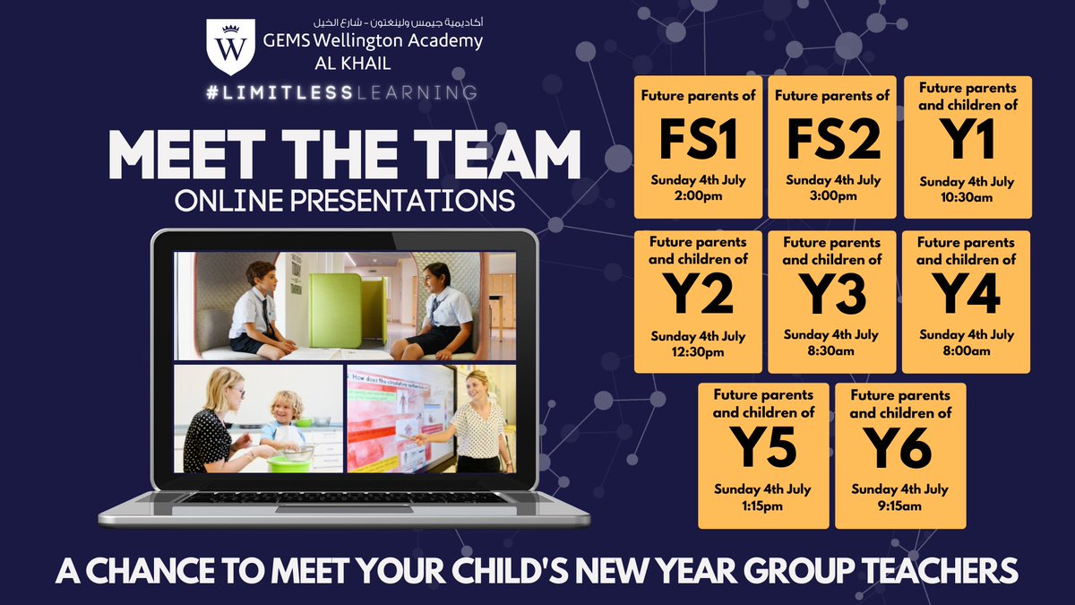 We are really looking forward to meeting the Year 5 cohort for next academic year! Our 'Meet the Year 5 Team' event will be held on Sunday 4th July at 1.15pm