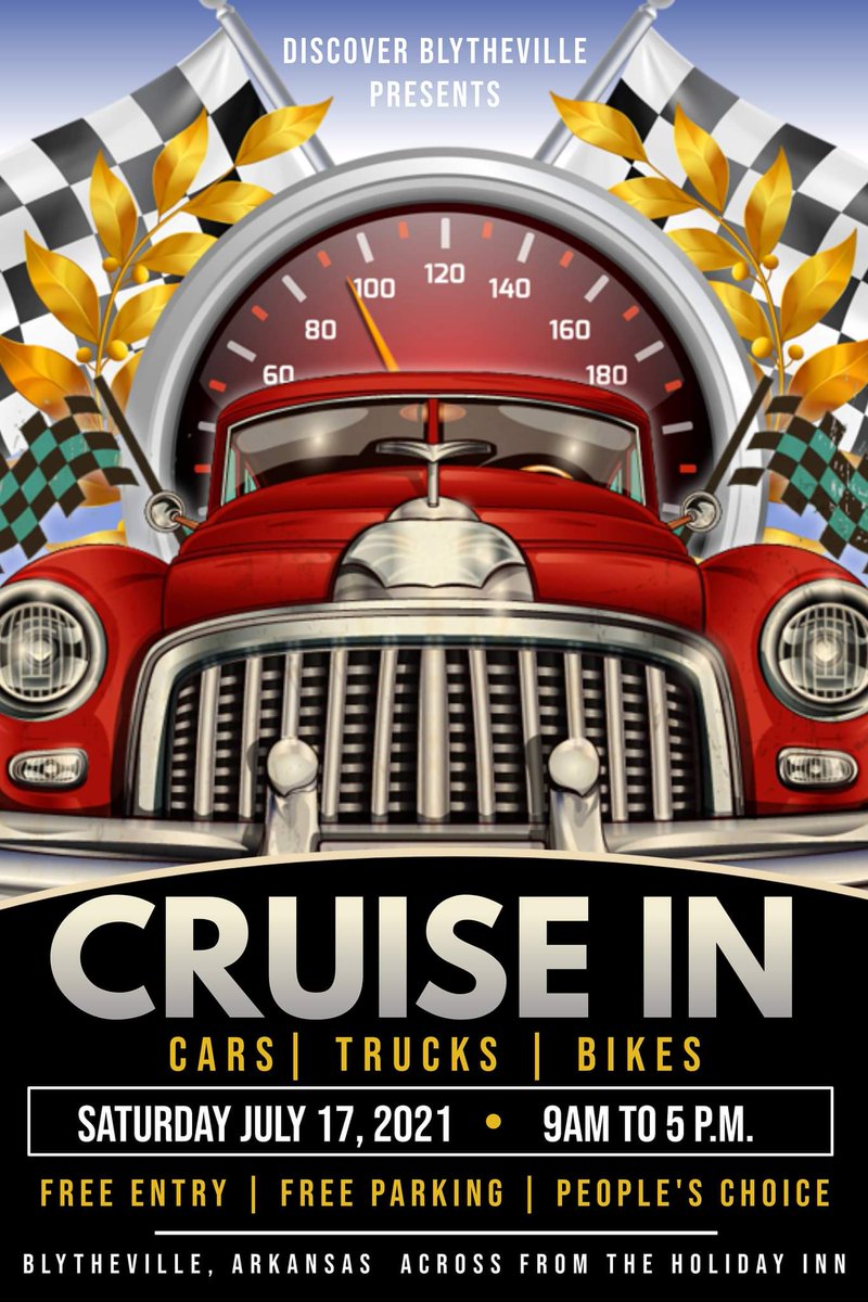 NEAMarketplace's tweet photo. The NEA Outdoor Marketplace in July will also feature a Cruise In Car Show for cars, trucks and bikes! Open to all. No registration fee. People's Choice Award. Bring your baby and come show off. Located in the big parking lot across from the Holiday Inn in Blytheville. https://t.co/YdvPDwgMH9