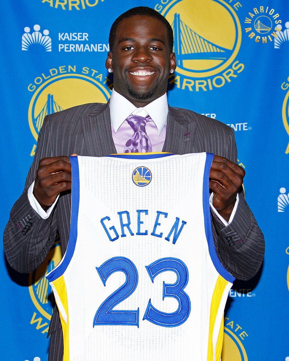 Draymond Green smiles after being drafted by Warriors