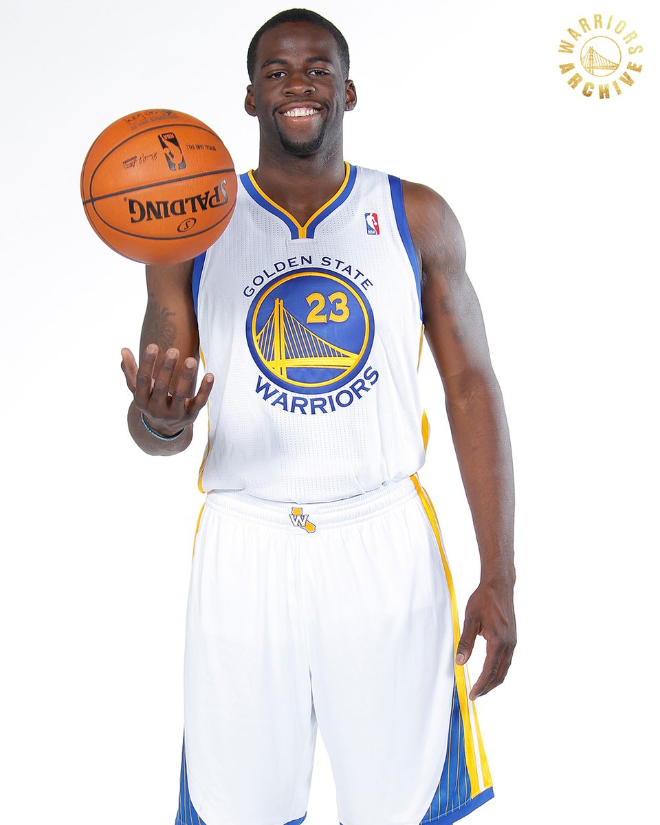 Draymond Green smiles in Warriors uniform