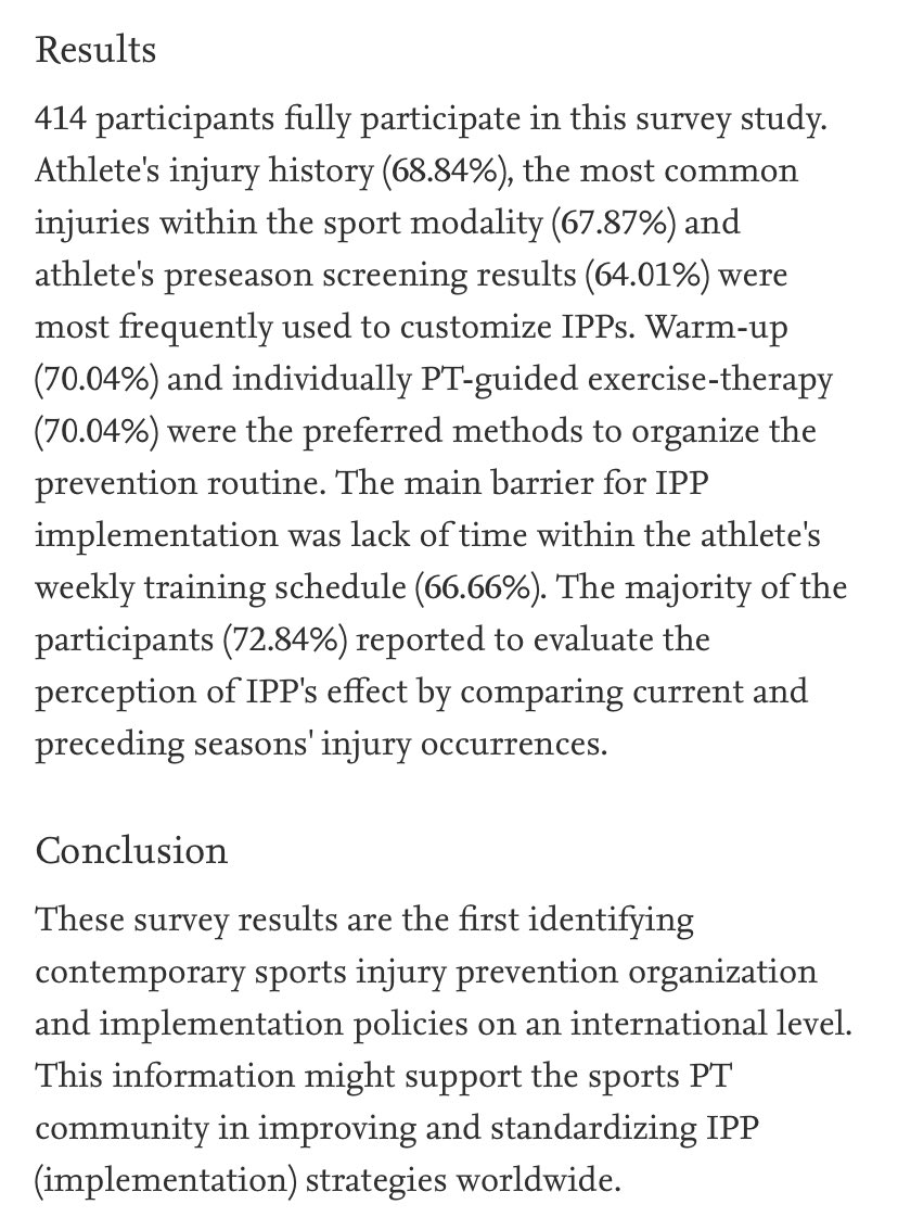 IntFSPT's tweet photo. IFSPT involved in research on injury prevention and the role of Sports PTs. This is the first of three papers lead by IFSPT Research group lead @luludemichelis https://t.co/XS4AMQwC7F https://t.co/GESnOQe5M1