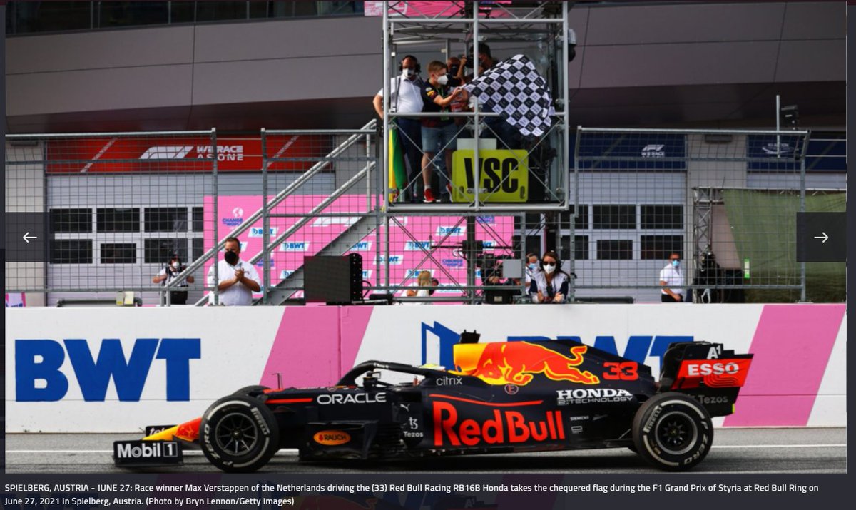 VolunteeringGuy's tweet photo. Good to see @redbullracing pacing up after so long. Max Max Max @Max33Verstappen amazing show at #styriangrandprix #F1 https://t.co/t9rWa2MVMo
