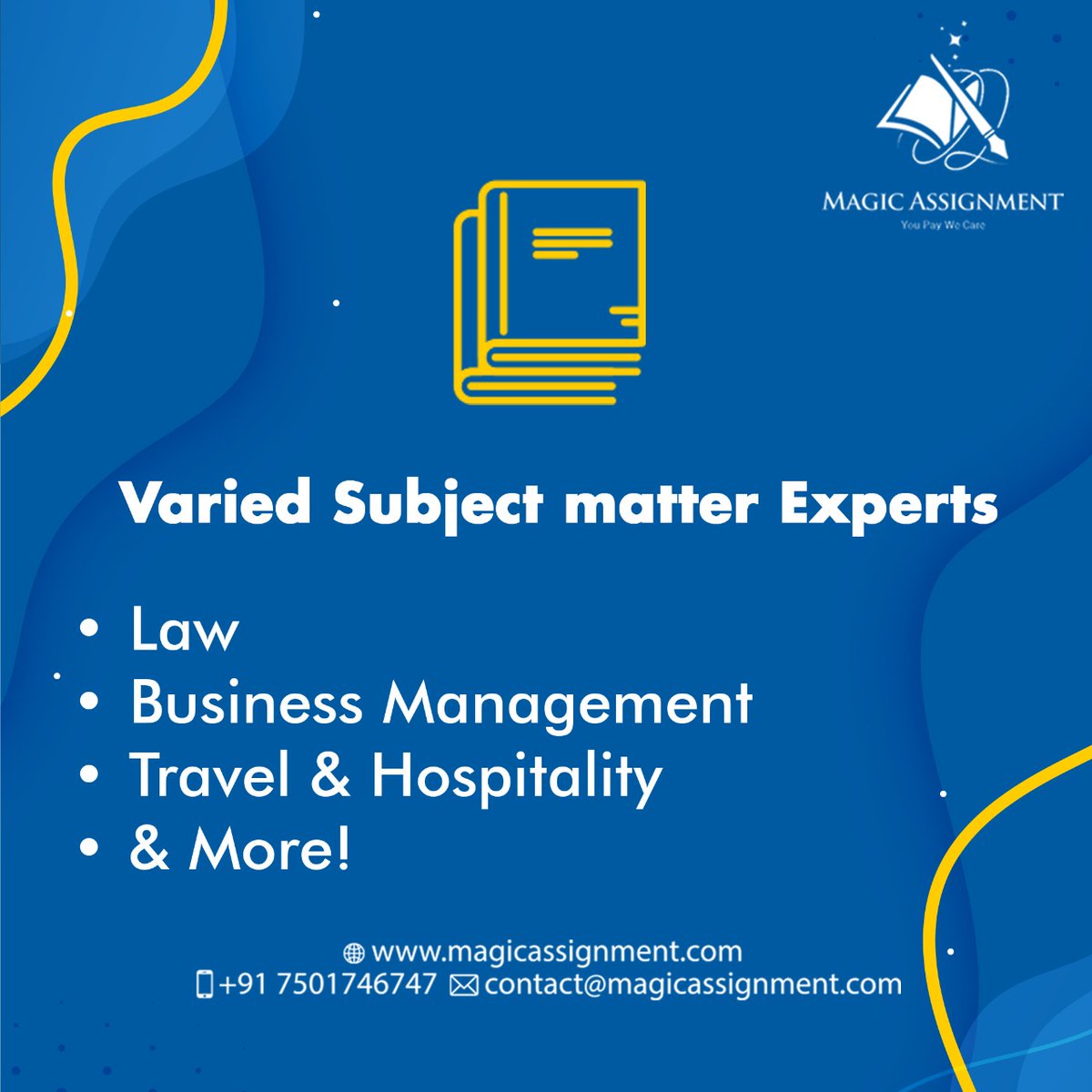 AssignmentMagic's tweet image. We have something in it for everyone✊✊
HURRY! CONTACT US NOW!
#subject #Students #magicassignment #academichelp