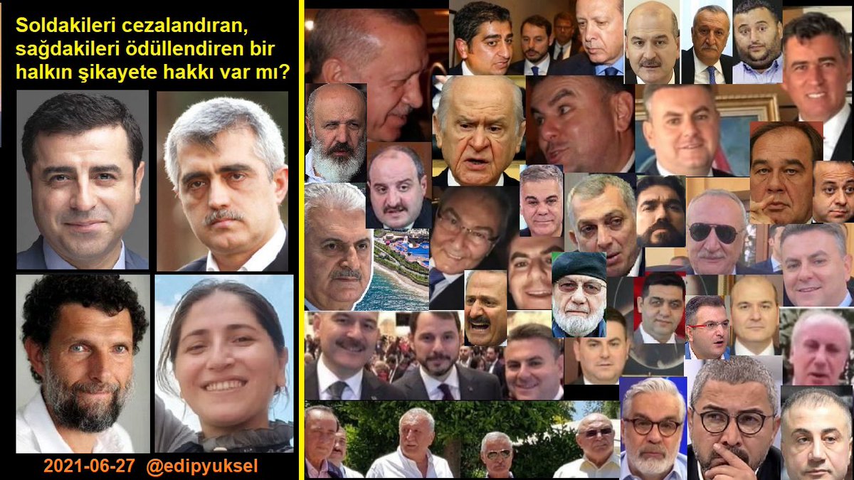 edipyuksel's tweet photo. Soldakileri cezalandıran, sağdakileri ödüllendiren bir halkın şikayete hakkı var mı?
              
👇                                                    👇 https://t.co/qoTxMZ7ej9